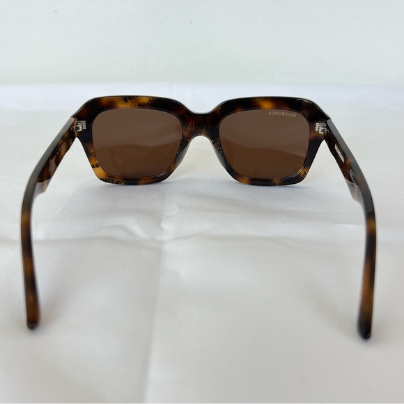 BALENCIAGA BB0127S Tortoise Frame Brown Lenses Square Shaped Sunglasses NWT - Picture 8 of 14